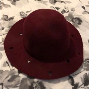 Zara Burgundy Felt Hat
